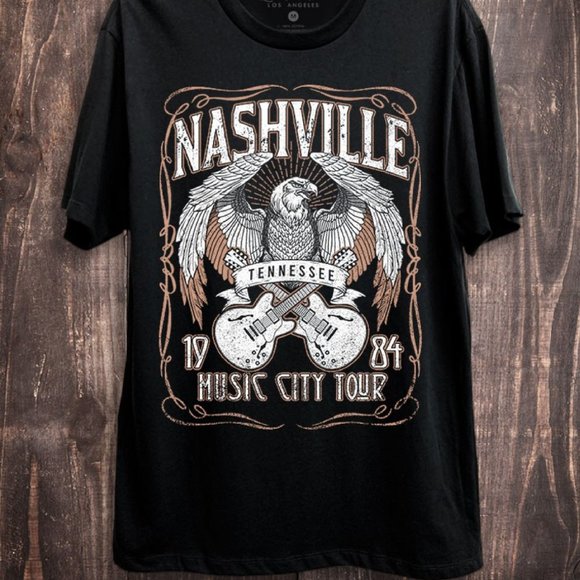 Kikiboheme Tops - NEW NASHVILLE 1984 Tennessee Music City Tour T-Shirt BRAND NEW